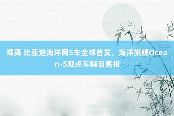 裸舞 比亚迪海洋网5车全球首发，海洋旗舰Ocean-S观点车醒目亮相
